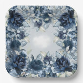 カスケード・ネイビー・ペニ結婚ーズ・ディナー ペーパープレート (正面)