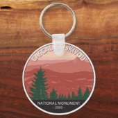 カスケードSiskiyouナショナルモニュメントオレゴンヴィンテージ キーホルダー (正面)