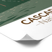 カスケードSiskiyouナショナルモニュメントオレゴンヴィンテージ ポスター (角)