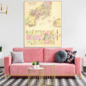 カスコ湾の地図 キャンバスプリント (インサイチュ (リビング))