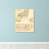 カスコ湾の地図 キャンバスプリント (インサイチュ (ウッドフロア))