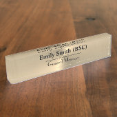 カスタパーソナライズされたムデザイン金ゴールドアクリル名プレート デスクネームプレート (側面)