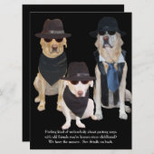 カスタマイおもしろいズ可能な実習卒業パーティ 招待状 (正面/裏面)