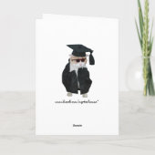 カスタマイおもしろいズ可能な猫の卒業生 カード (裏面)