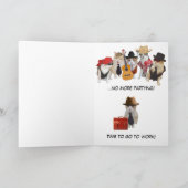 カスタマイおもしろいズ可能な猫の卒業生 カード (内部)