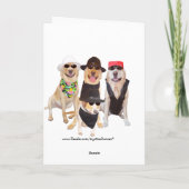 カスタマイおもしろいズ可能な誕生日ラボと牛の犬 カード (裏面)