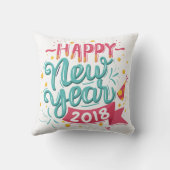 カスタマイカラフルズ可能な新年の装飾用クッション クッション (裏面)