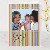 カスタマイズあいさつきカード – ラブフォントハート カード (黄色い花)