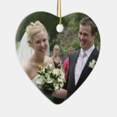 カスタマイズあなたの写真記念品を結婚します セラミックオーナメント (右)