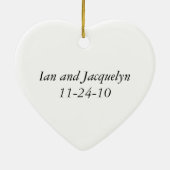 カスタマイズあなたの写真記念品を結婚します セラミックオーナメント (裏面)