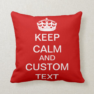 カスタマイズあなた自身のKeep Calm and Carry Onを作成して下さい クッション