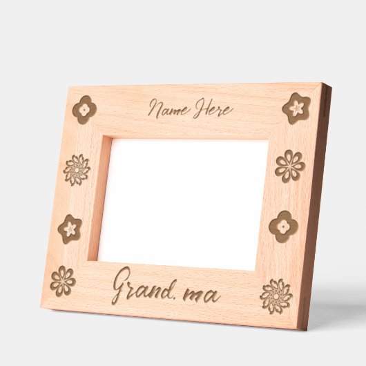 カスタマイズおばあちゃんエレガントのフローラ レーザー彫刻フレーム (左)