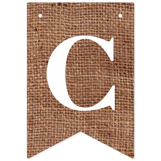 カスタマイズおめでとうございます!のシミュレートされたBurlap バンティングフラッグ (第1の旗)