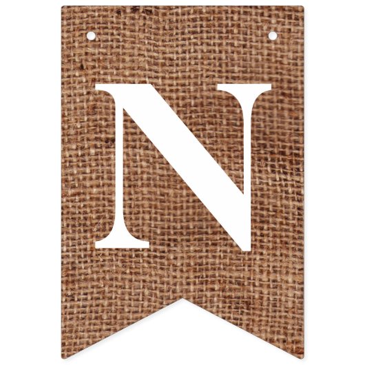 カスタマイズおめでとうございます!のシミュレートされたBurlap バンティングフラッグ (第3の旗)