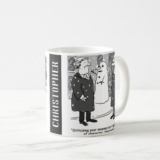 カスタマイズおもしろいする2つの法律漫画 コーヒーマグカップ (正面右)