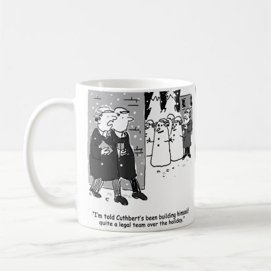 カスタマイズおもしろいする2つの法律漫画 コーヒーマグカップ (左)