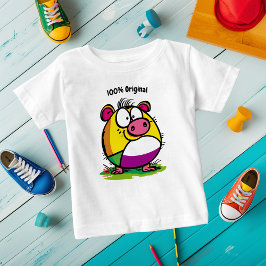 カスタマイズおもしろいとカラフルPig Kids Tシャツ