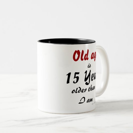 カスタマイズおもしろいなギャグの引用語句のマグのマグ- ツートーンマグカップ (正面右)