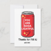 カスタマイズおもしろいは軽いソーダ漫画だ サンキューカード (正面)