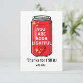 カスタマイズおもしろいは軽いソーダ漫画だ サンキューカード (スタンド正面)