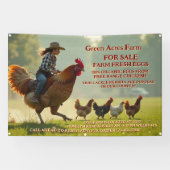 カスタマイズおもしろいオーガニック農場生卵かごフリー 横断幕 (横)