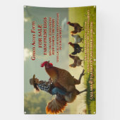 カスタマイズおもしろいオーガニック農場生卵かごフリー 横断幕 (縦)