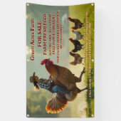 カスタマイズおもしろいオーガニック農場生卵かごフリー 横断幕 (縦)