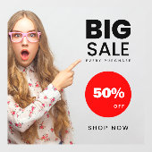 カスタマイズおもしろい一般ファッションの大売り率 ウィンドウサイン (シート)