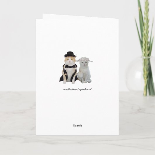 カスタマイズおもしろい可能かわいらしな猫/猫ちゃん記念日 カード (裏面)