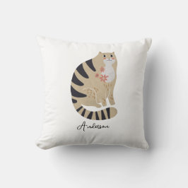 カスタマイズおもしろい可能なかわいい笑顔の猫 クッション