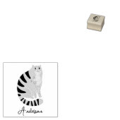 カスタマイズおもしろい可能なかわいい笑顔の猫 ラバースタンプ (押印)