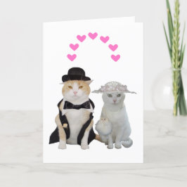 カスタマイズおもしろい可能なかわいらし猫バレンタイン シーズンカード