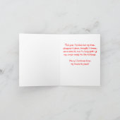 カスタマイズおもしろい可能なクリスマスキャットコンド シーズンカード (内部)