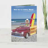 カスタマイズおもしろい可能なサーファー誕生日 カード (正面)