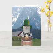 カスタマイズおもしろい可能なドイツ猫 カード (黄色い花)