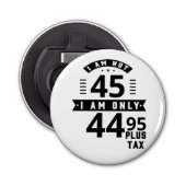 カスタマイズおもしろい可能なプラス税ボタン型栓抜き 栓抜き (正面)