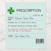 カスタマイズおもしろい可能なワイン処方箋ラベル ワインラベル (シングルラベル)