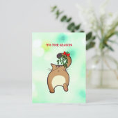 カスタマイズおもしろい可能な休日の猫の尻足 ポストカード (スタンド正面)