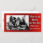 カスタマイズおもしろい可能な家族のクリスマス写真 シーズンカード (正面/裏面)