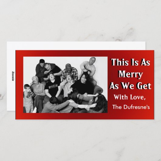 カスタマイズおもしろい可能な家族のクリスマス写真 シーズンカード (正面/裏面)