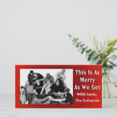 カスタマイズおもしろい可能な家族のクリスマス写真 シーズンカード (スタンド正面)