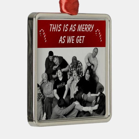 カスタマイズおもしろい可能な家族写真 メタルオーナメント (右)