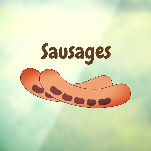 カスタマイズおもしろい可能な文字でソーセージ記号 ウィンドウサイン (シート3)