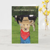 カスタマイズおもしろい可能な父の農家の日 カード (黄色い花)