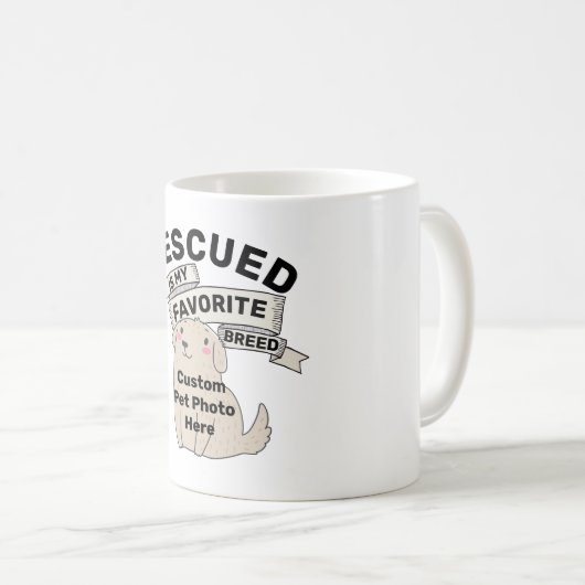 カスタマイズおもしろい可能な犬の写真を保護されたペット コーヒーマグカップ (正面右)