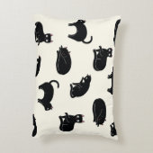 カスタマイズおもしろい可能な黒猫 アクセントクッション (裏面(縦))