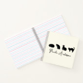 カスタマイズおもしろい可能な黒猫 ノートブック (内部)