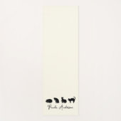 カスタマイズおもしろい可能な黒猫 ヨガマット (正面)