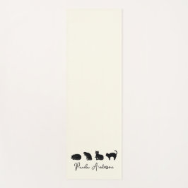 カスタマイズおもしろい可能な黒猫 ヨガマット