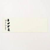 カスタマイズおもしろい可能な黒猫 ヨガマット (正面(横))